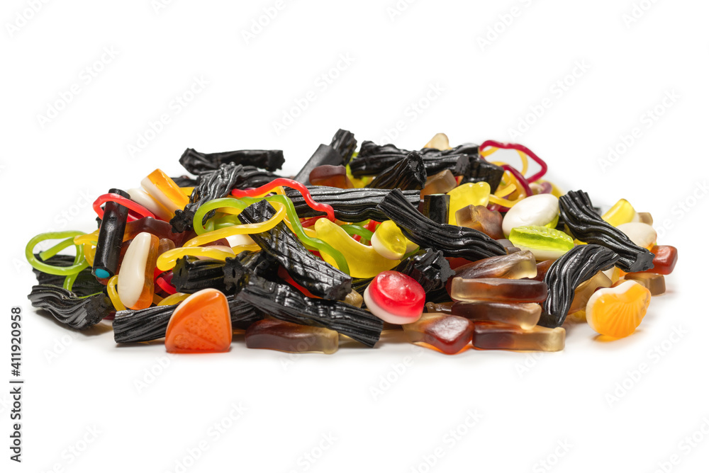 Tasty jelly sweets. Top view. Tasty jelly sweets. Top view.