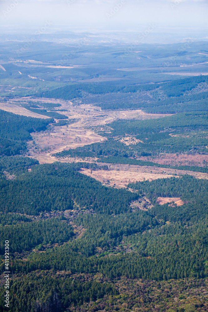 The view from God window near Graskop in South Africa. The escarpment ...