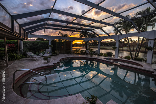 Swimming pool reflections