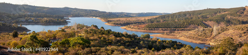 Da gama dam, in winter, close to the town of white river, supplies the farning community in the area for their water.