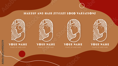 Make up and hair stylist logo