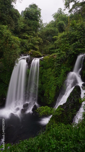 Beautiful waterfall in long exposure photo mode