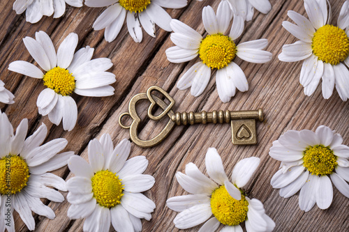 Golden padlock hearts with ...