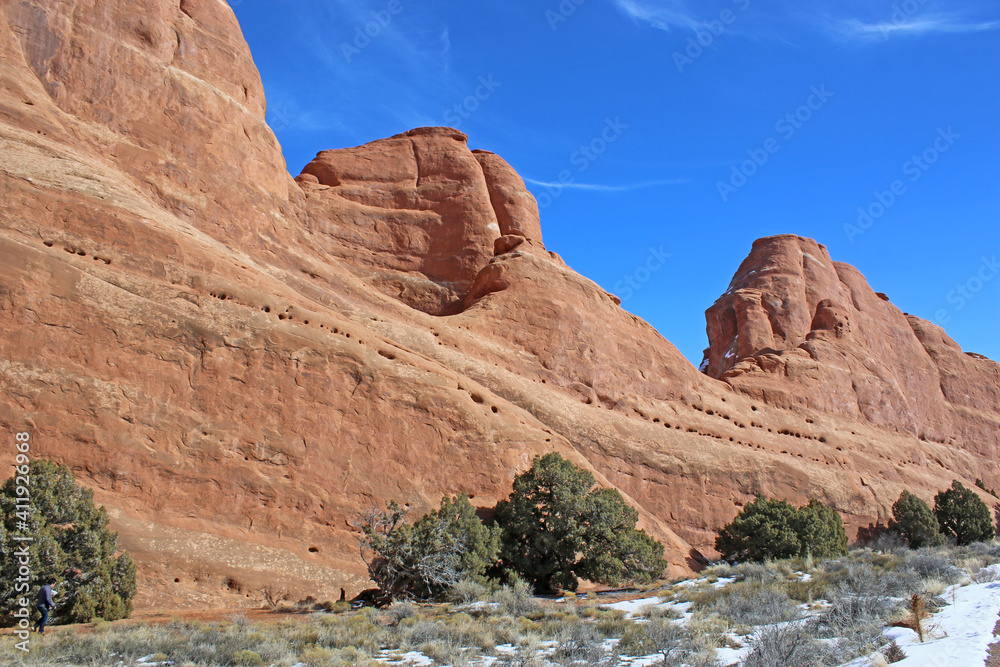 Fototapeta premium Arches National Park, Utah, in winter 