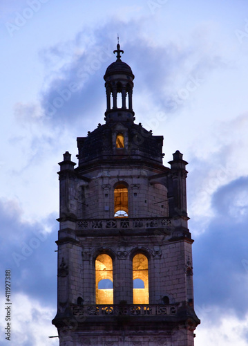 Fototapeta Loches; France - july 15 2020 : Saint Antoine tower