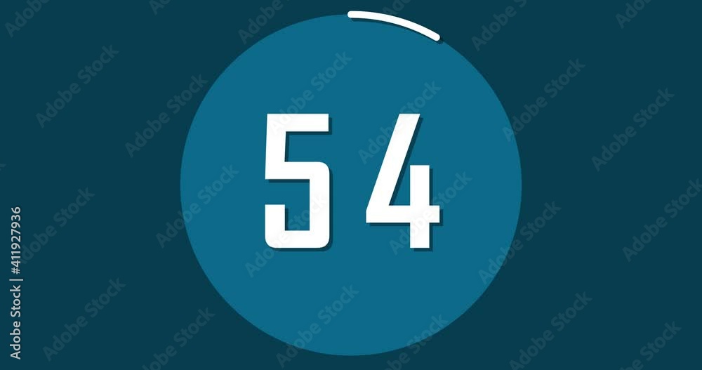 One minute countdown timer from fifty nine to one. Simple counter