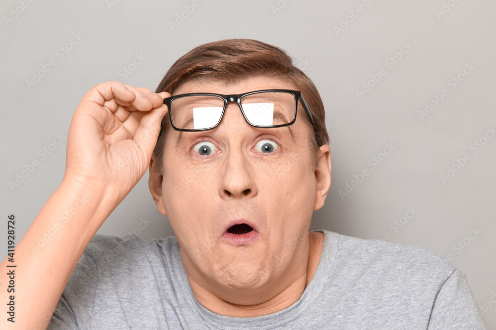 Portrait of shocked frightened man with widened eyes and open mouth Portrait of shocked frightened man with widened eyes and open mouth