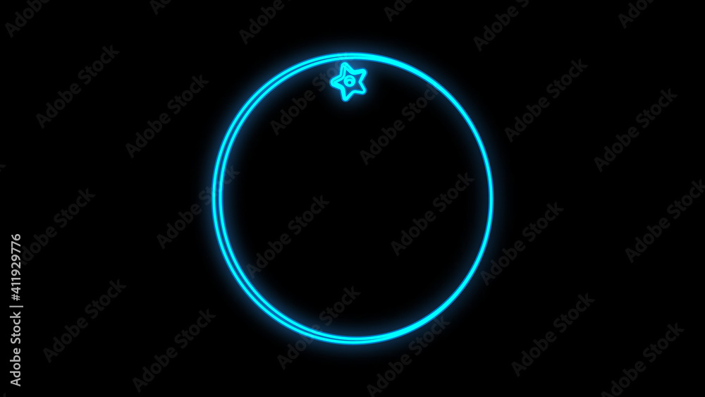 Orange neon on a black background. illustration Orange neon on a black background. illustration