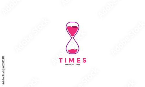 hourglass colorful logo symbol vector icon graphic design illustration