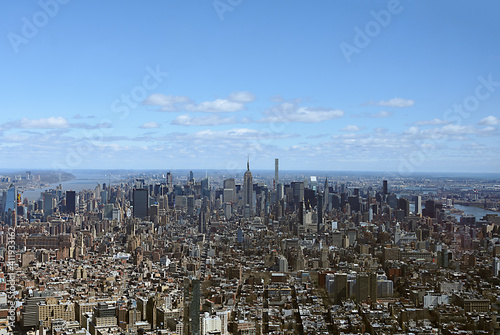 Aerial view of New York skyline including the Hudson and East rivers © JP PhotoBCN