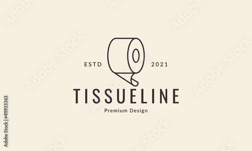 roll circle tissue lines logo symbol vector icon graphic design illustration