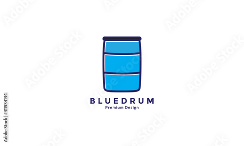 blue drum water logo symbol vector icon graphic design illustration photo