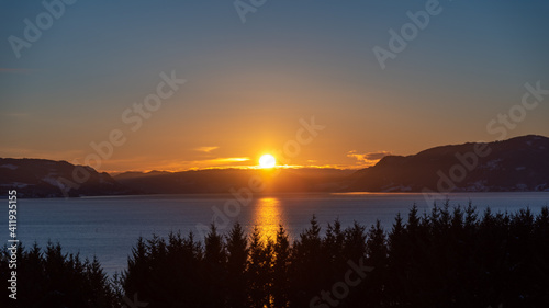 Sunset over Orkanger, Norway