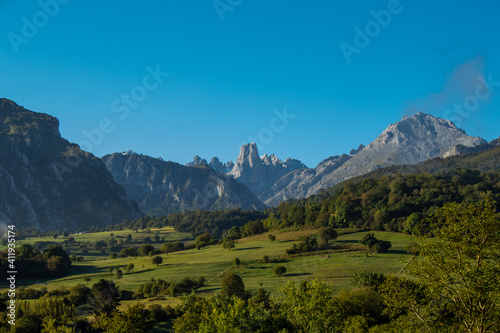 The Naranjo de Bulnes, known as Picu Urriellu, from Pozo de la Oracion viewpoint (mirador) at Arenas de Cabrales, Picos de Europa National Park in Asturias, Spain. © An Instant of Time