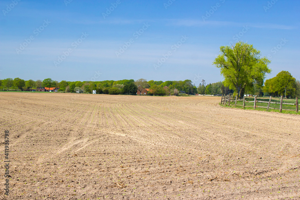 German countryside landscape, Lower Rhine Region German countryside landscape, Lower Rhine Region