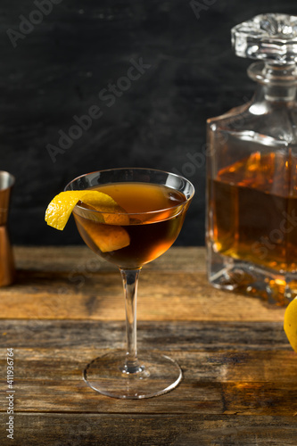 Boozy Alcoholic Scotch Bobby Burns Cocktail