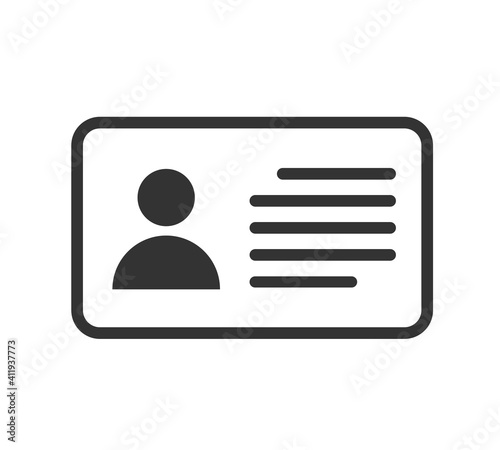 Employee clerk card  vCard vector icon illustration for graphic design  logo  web site  social media  mobile app  UI