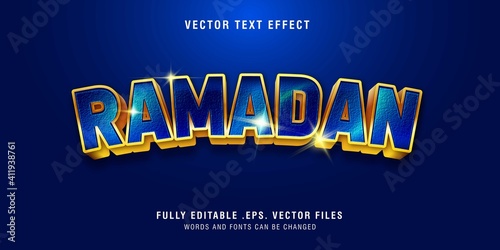 Ramadan text style effect fully editable