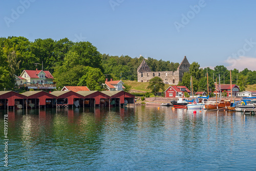 Foto Harbor In Visingso Island In Sweden