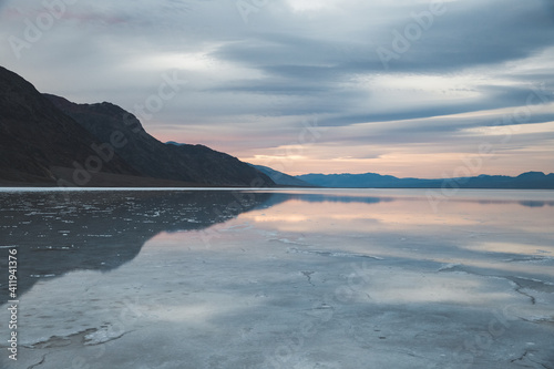Sunrise at Badwater in Death Valley National Park, California