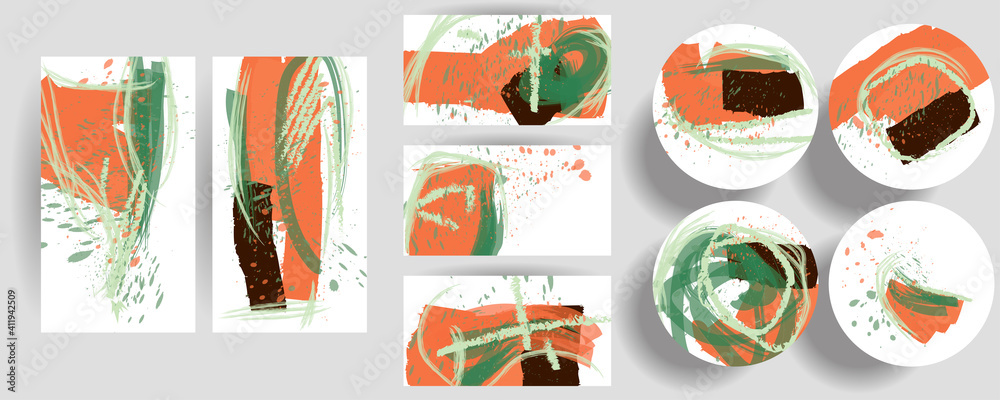 Abstract Set creative backgrounds for social media templates. Pastel art colors. Stock vector graphics Abstract Set creative backgrounds for social media templates. Pastel art colors. Stock vector graphics