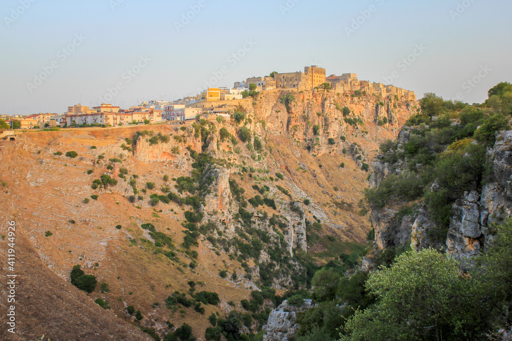 Castellaneta, canyon. Apulia, Southern Italy. Summer