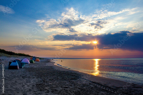 Dawn on the sea at Castellaneta Marina, Taranto, Puglia, Italy