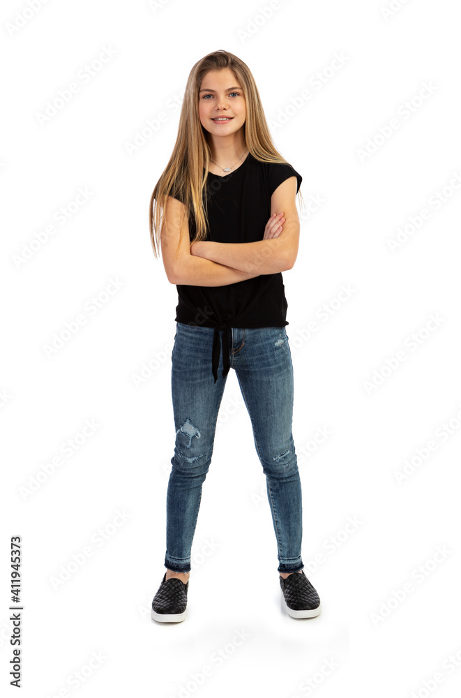 Kids: Cute Young Girl Smiling At Camera