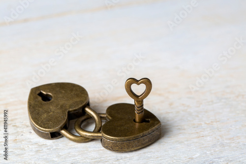 Heart shaped padlock. Valen...
