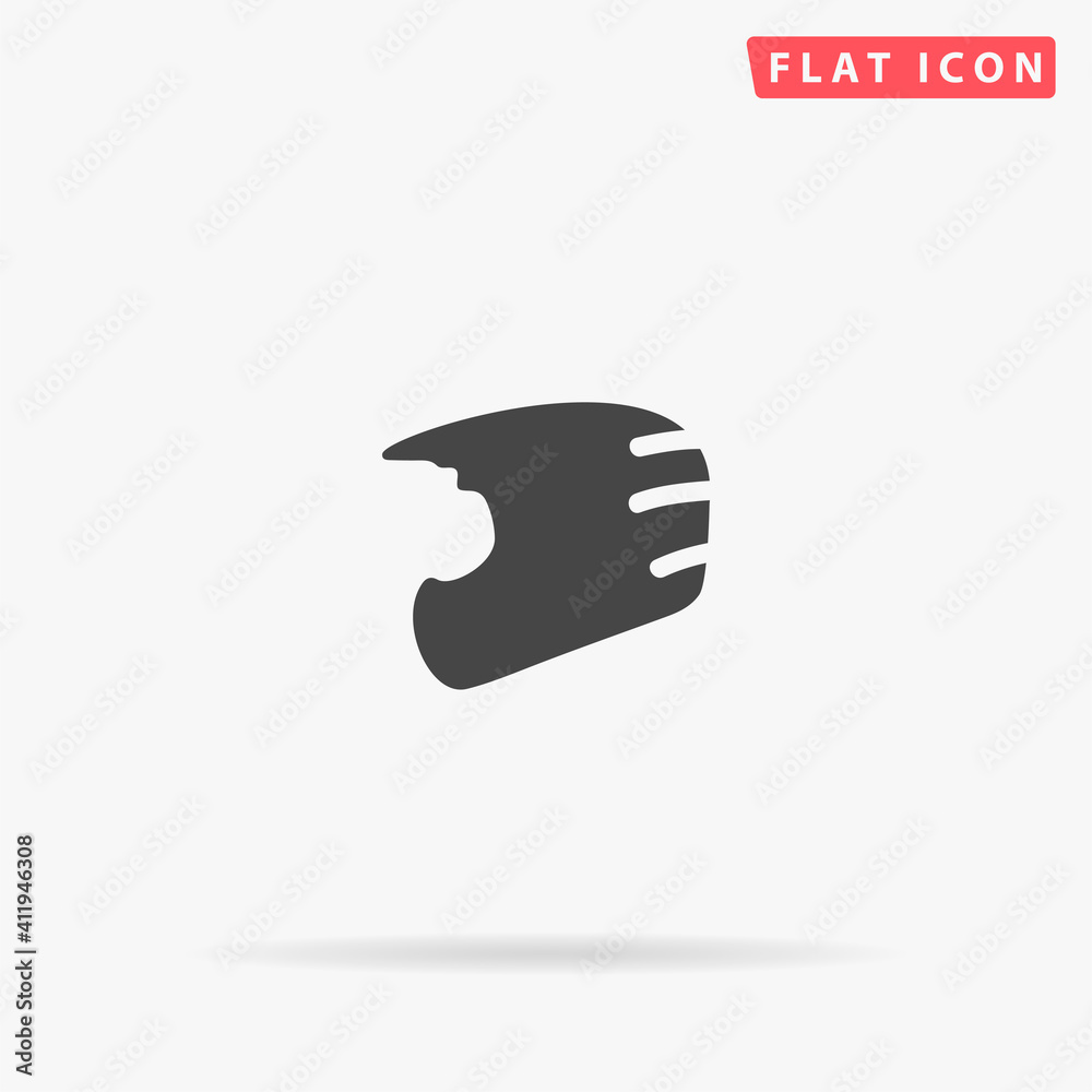 Motorcycle Helmet flat vector icon Motorcycle Helmet flat vector icon