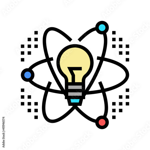 idea and realization neural network color icon vector. idea and realization neural network sign. isolated symbol illustration