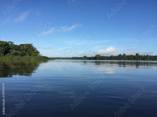 river and clouds