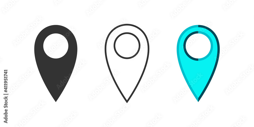 Map pointer icons. GPS location symbols. Navigation pointer icons. Vector illustration Map pointer icons. GPS location symbols. Navigation pointer icons. Vector illustration