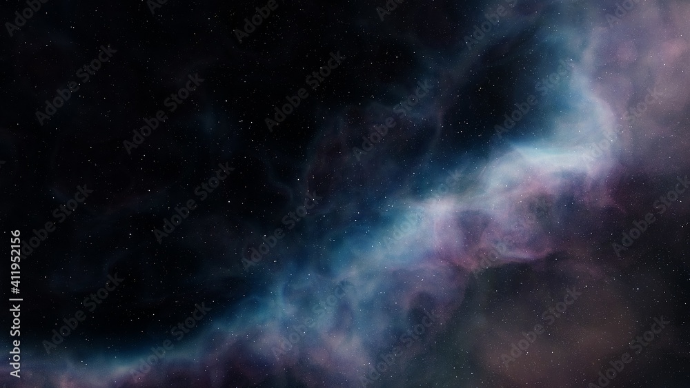 Fototapeta premium Space background with nebula and stars, nebula in deep space, abstract colorful background 3d render