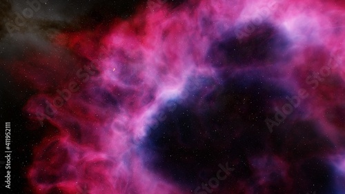 Space background with nebula and stars, nebula in deep space, abstract colorful background 3d render