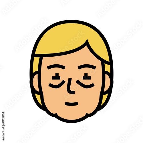 face edema health problem color icon vector. face edema health problem sign. isolated symbol illustration