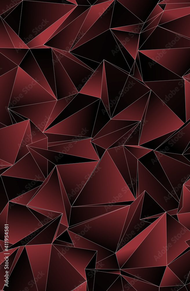 Fototapeta premium 3d Triangles, abstract background. Design wallpaper.