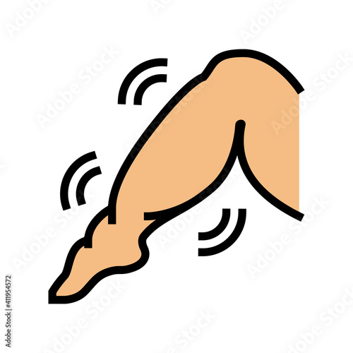 calf muscle edema color icon vector. calf muscle edema sign. isolated symbol illustration