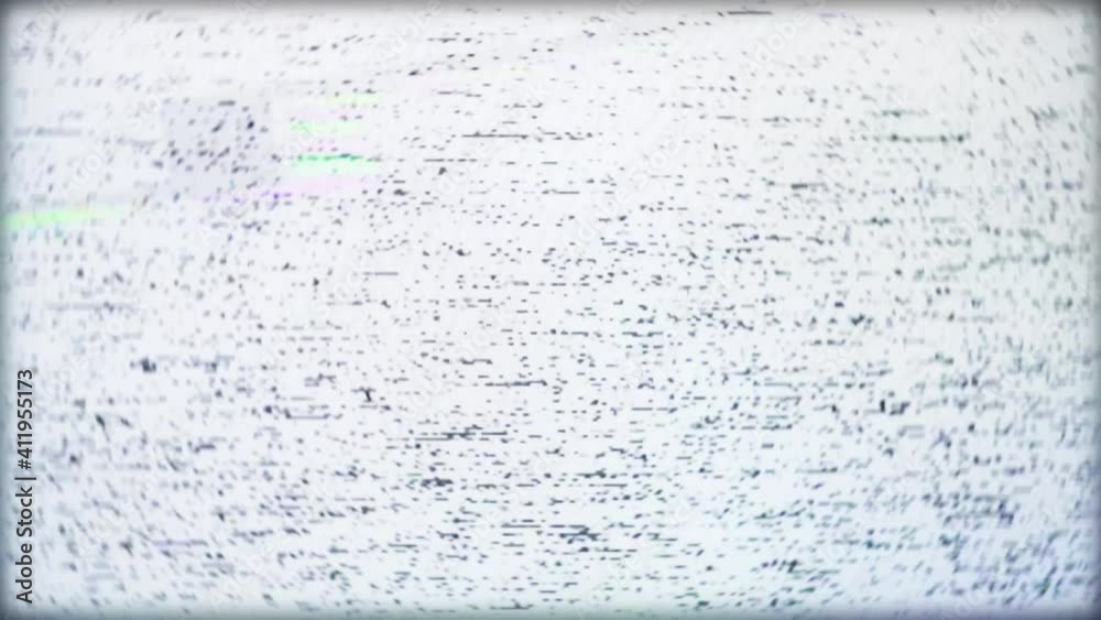 Tv Turning On And Off. Real old television glitch. Close up vintage tv screen