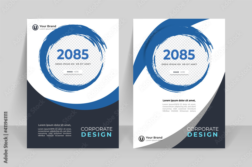 Corporate book cover design template.