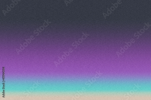 Digital noise gradient. Nostalgia, vintage, retro 70s, 80s style. Abstract lo-fi background. Retro wave, synthwave. Wall, wallpaper, template, print. Minimal, minimalist. Blue, purple, black color