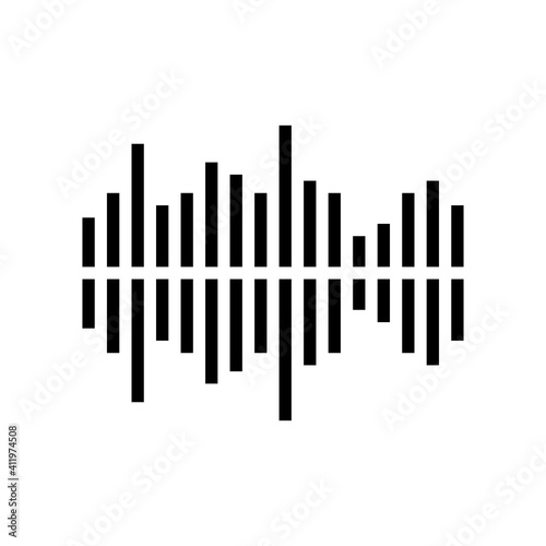 frequency noise line icon vector. frequency noise sign. isolated contour symbol black illustration