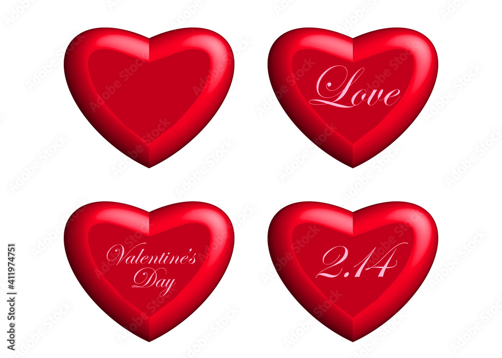 44_February_Valentine_illustration_Heart chocolate_Red