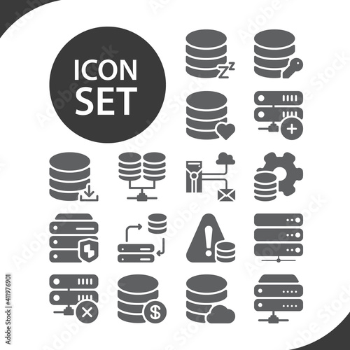 Simple set of hosts related filled icons.