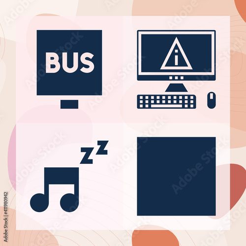 Simple set of not related filled icons