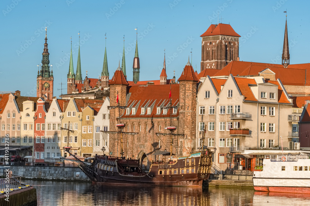 Gdansk old town cityscape at the morning Gdansk old town cityscape at the morning