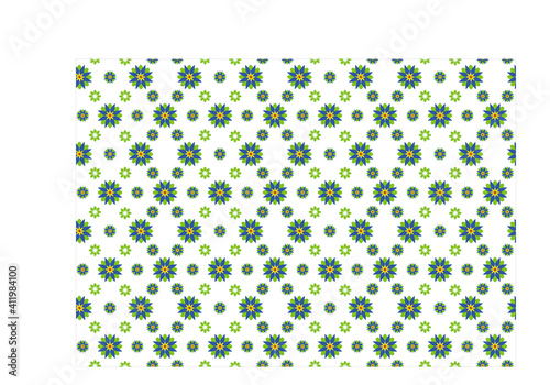 Patrón de estrellas en rojo, amarillo, verde y azul. Estampado