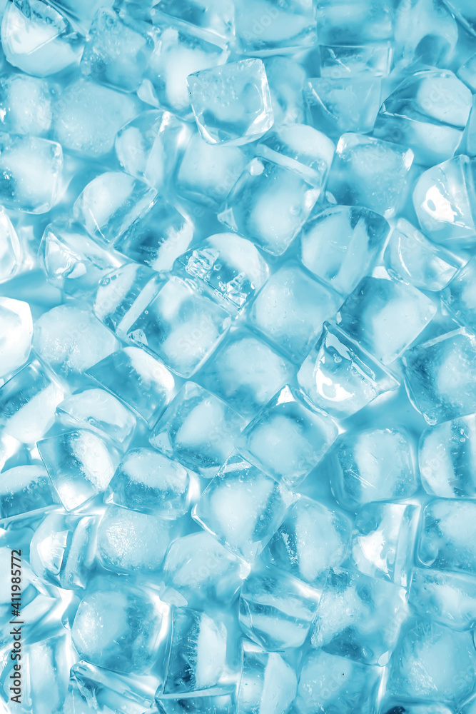 Summer ice on the sky blue background Summer ice on the sky blue background