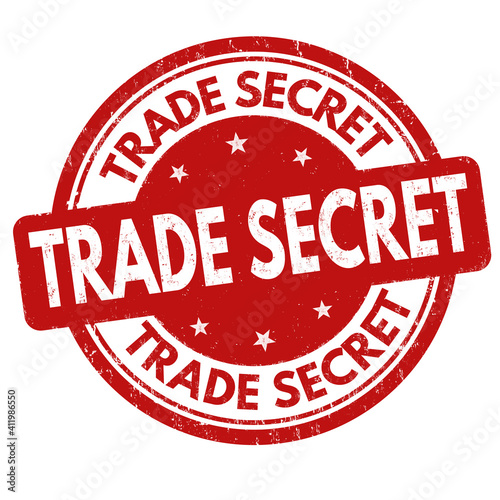Trade secret grunge rubber stamp