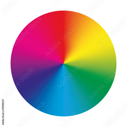 Vector color wheel. Colorful vector disc